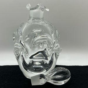 Vintage Mid-Century Pinched Clear Decanter
